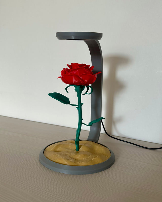 Gül Formlu Dekoratif Masa Lambası
