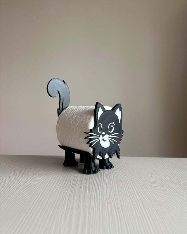Kedi Figürlü Tuvalet Kâğıdı Tutucu