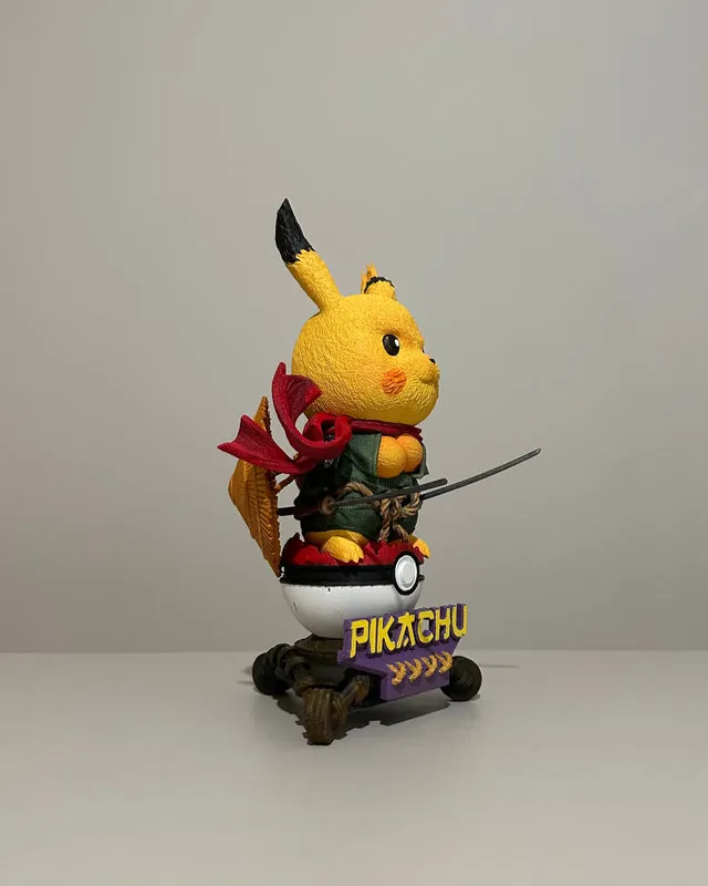 Samuray Pika Pi – El Boyaması Koleksiyon Figürü – Premium El Boyaması
