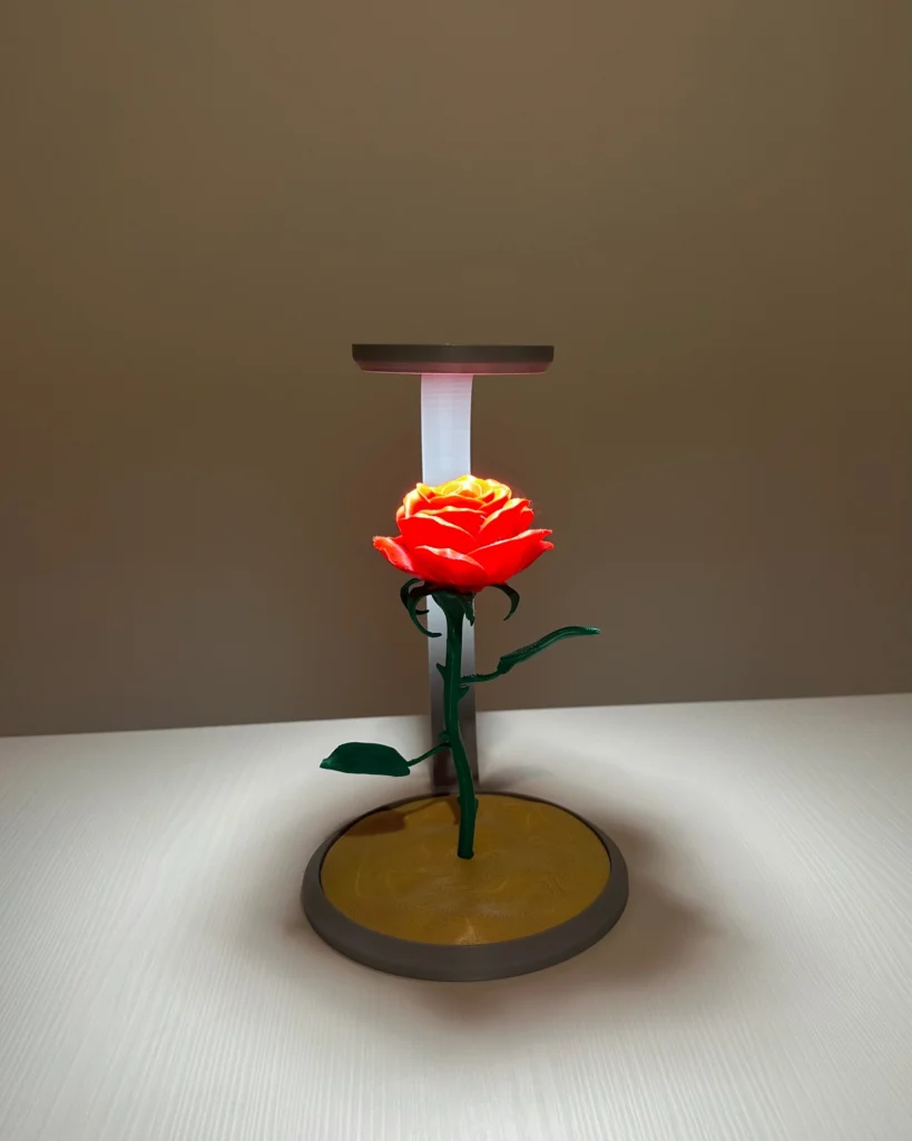 Gül Formlu Dekoratif Masa Lambası görsel 2