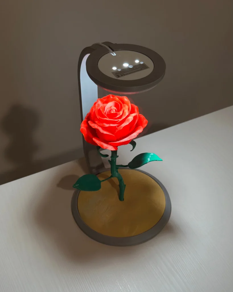 Gül Formlu Dekoratif Masa Lambası görsel 3