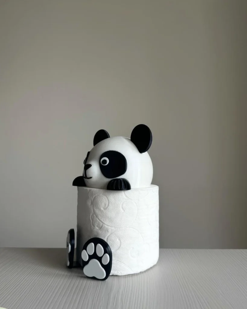 Panda Figürlü Tuvalet Kâğıdı Tutucu görsel 3