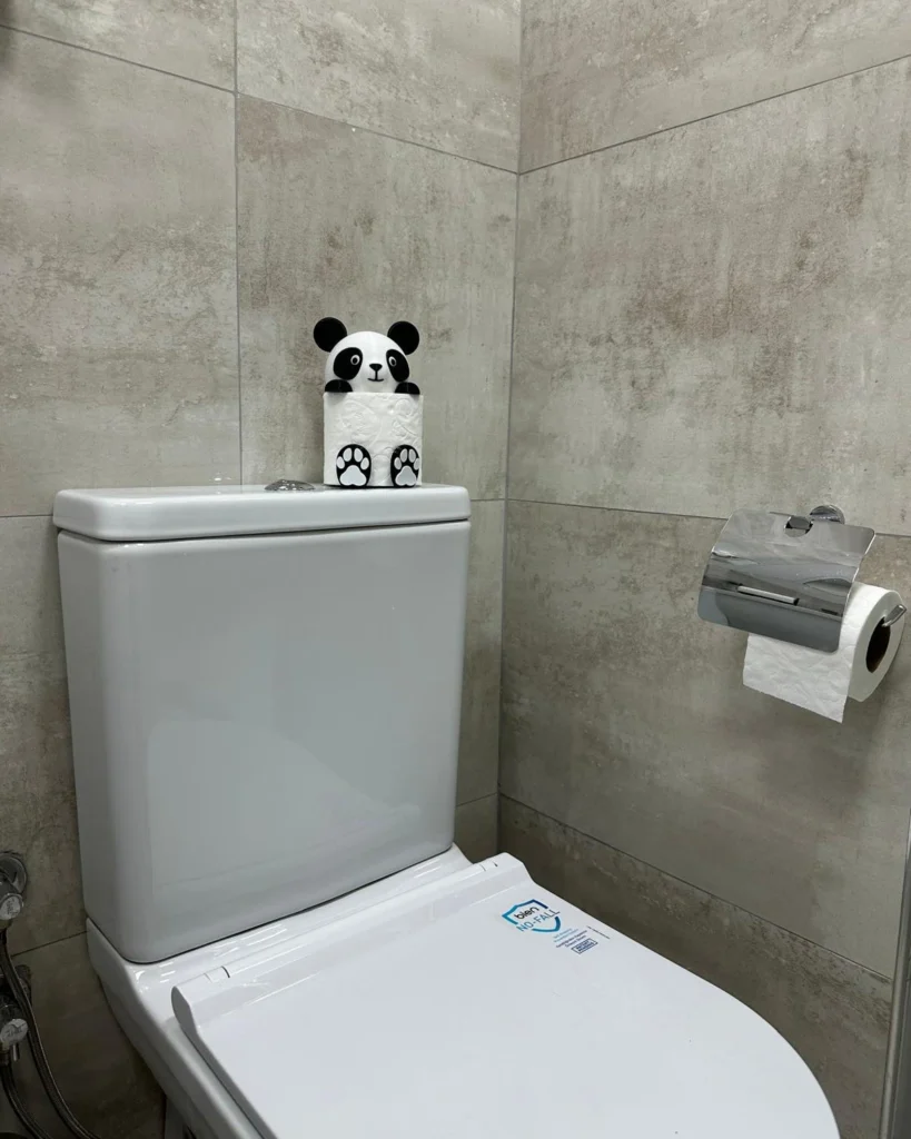 Panda Figürlü Tuvalet Kâğıdı Tutucu görsel 4