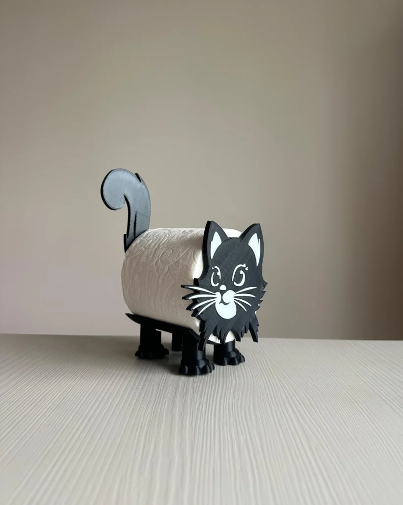 Kedi Figürlü Tuvalet Kâğıdı Tutucu