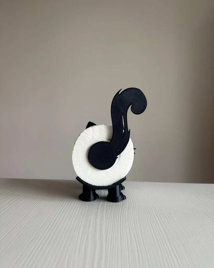 Kedi Figürlü Tuvalet Kâğıdı Tutucu görsel 2